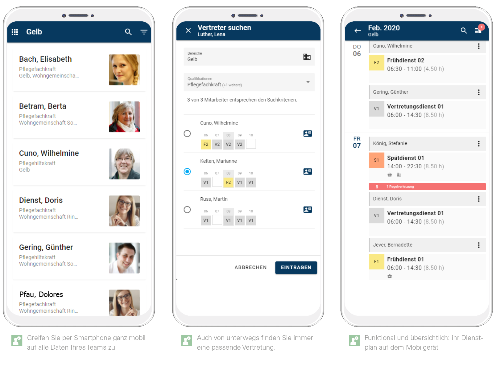 Vivendi PD Web - Smartphoneansicht