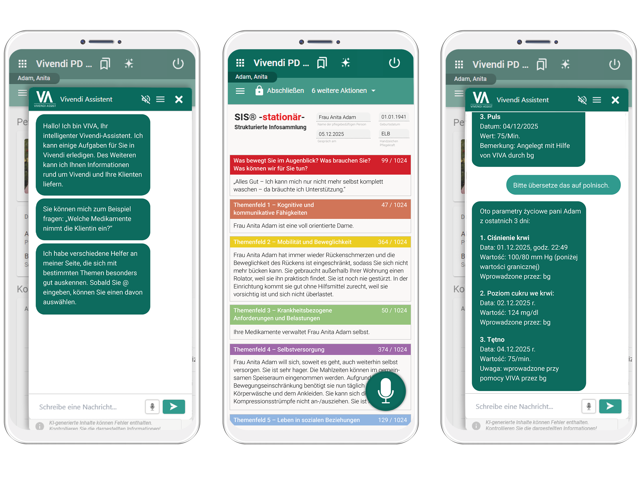 VIVA - Sprachfunktionen