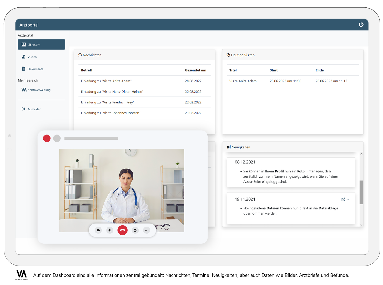 Vivendi Assist Arztportal - Das Werkzeug für die Televisite